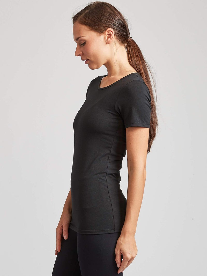 Kalon Women's 4-Pack Scoop Neck T-Shirt Base Layer (X-Large, Basics) - Image 3